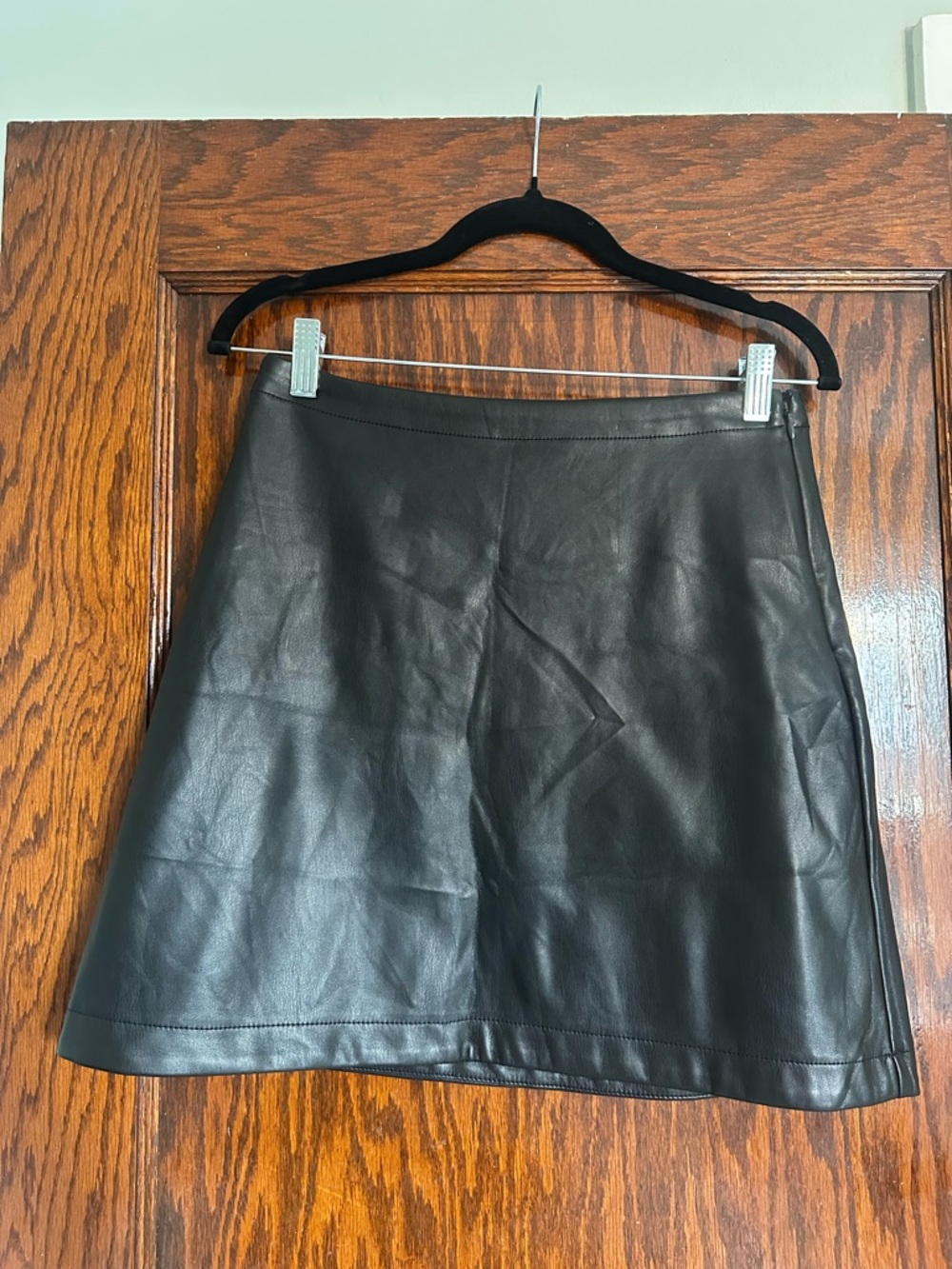 GAP Faux Leather Black Mini Skirt